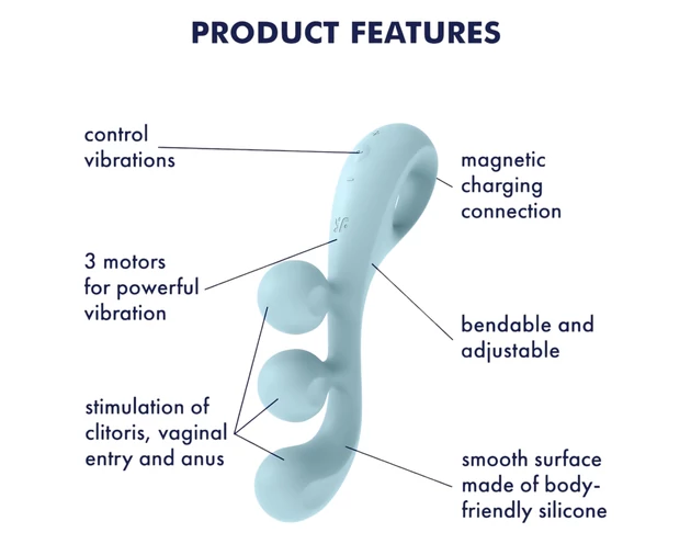 Satisfyer Tri Ball 2 - multifunkciós vibrátor (menta)