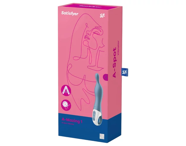 Satisfyer A-Mazing 1 - akkus, A-pont vibrátor (kék)