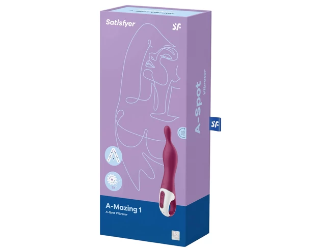Satisfyer A-Mazing 1 - akkus, A-pont vibrátor (piros)