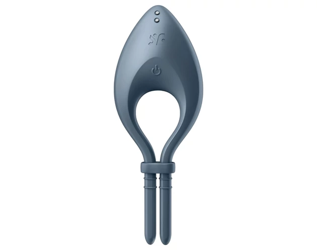 Satisfyer Bullseye - okos vibrációs péniszgyűrű (szürke)