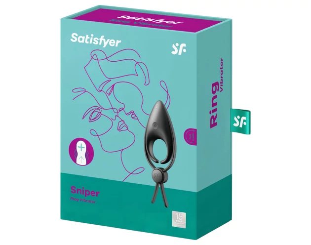 Satisfyer Sniper - akkus, vibrációs péniszgyűrű (fekete)