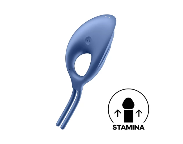 Satisfyer Swordsman - akkus, vibrációs péniszgyűrű (kék)