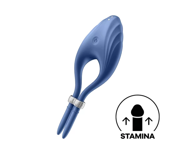 Satisfyer Duelist - akkus vibrációs péniszgyűrű (kék)