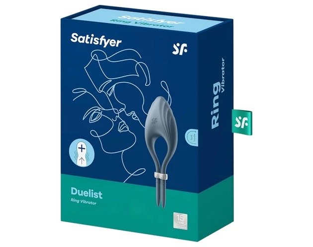Satisfyer Duelist - akkus vibrációs péniszgyűrű (szürke)