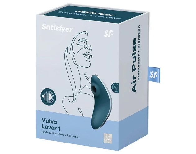 Satisfyer Vulva Lover 1 - akkus léghullámos csikló vibrátor (kék)