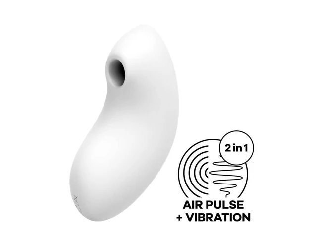 Satisfyer Vulva Lover 2 - léghullámos csikló vibrátor (fehér)