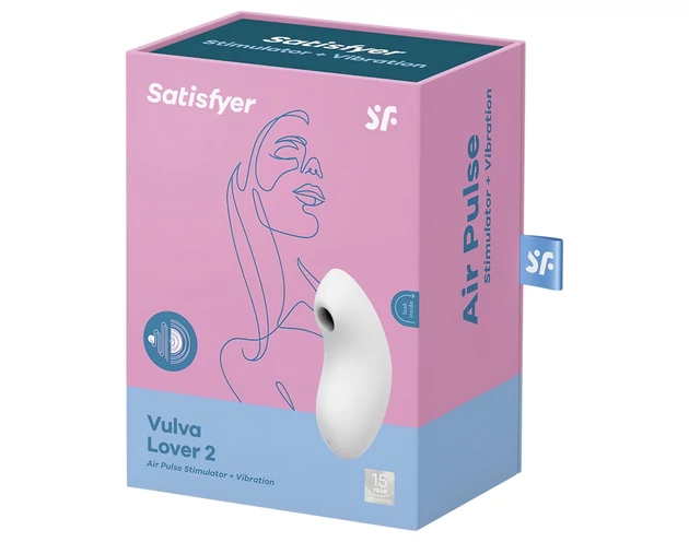 Satisfyer Vulva Lover 2 - léghullámos csikló vibrátor (fehér)
