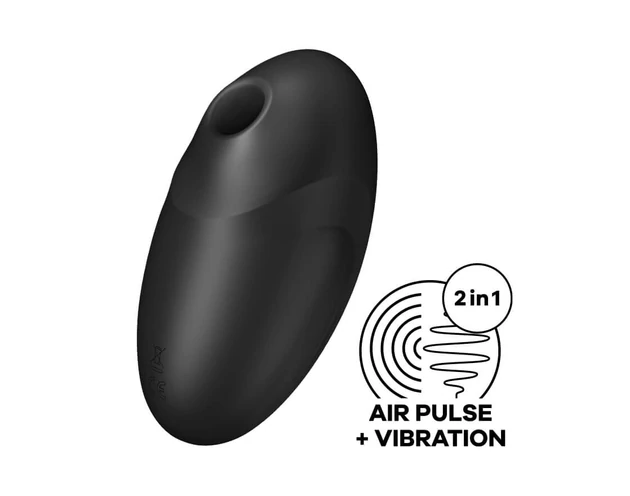 Satisfyer Vulva Lover 3 - léghullámos csiklóizgató (fekete)