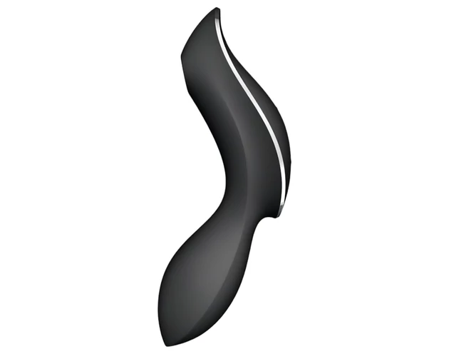 Satisfyer Curvy Trinity 2 - léghullámos 2in1 vibrátor (fekete)
