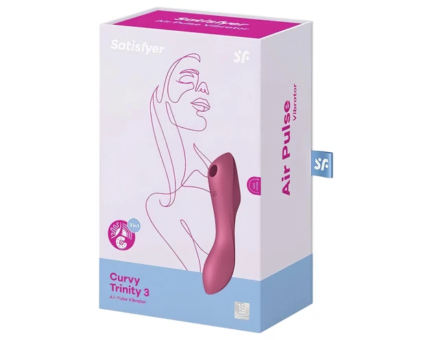 Satisfyer Curvy Trinity 3 - léghullámos 2in1 vibrátor (piros)