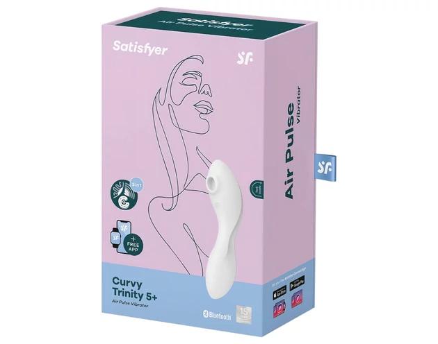 Satisfyer Curvy Trinity 5+ - okos 2in1 vibrátor (fehér)