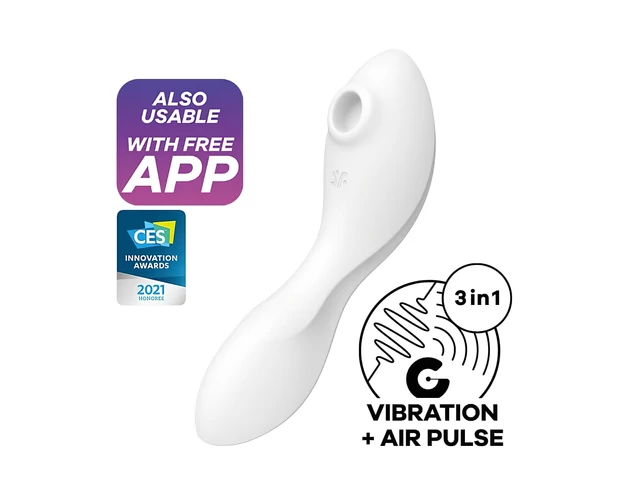 Satisfyer Curvy Trinity 5+ - okos 2in1 vibrátor (fehér)