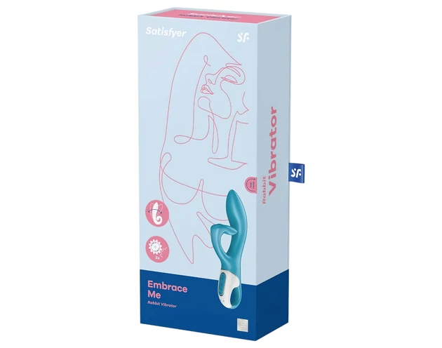 Satisfyer Embrace Me - akkus, csiklókaros vibrátor (türkiz)