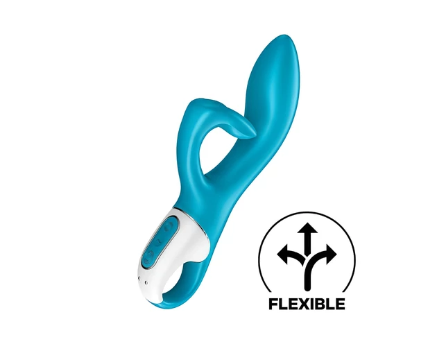 Satisfyer Embrace Me - akkus, csiklókaros vibrátor (türkiz)