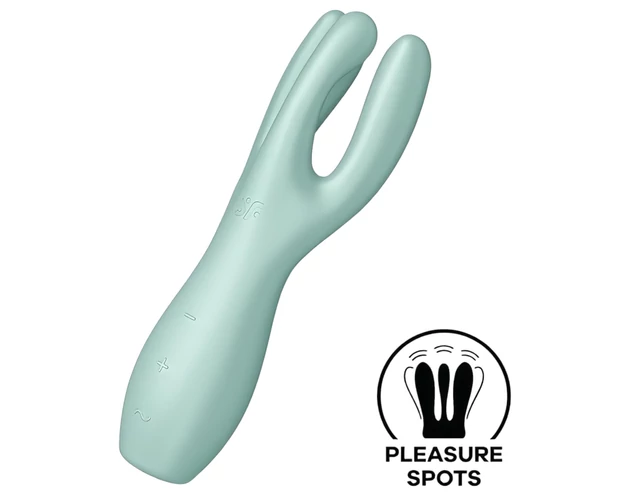 Satisfyer Threesome 3 - akkus csikló vibrátor (menta)