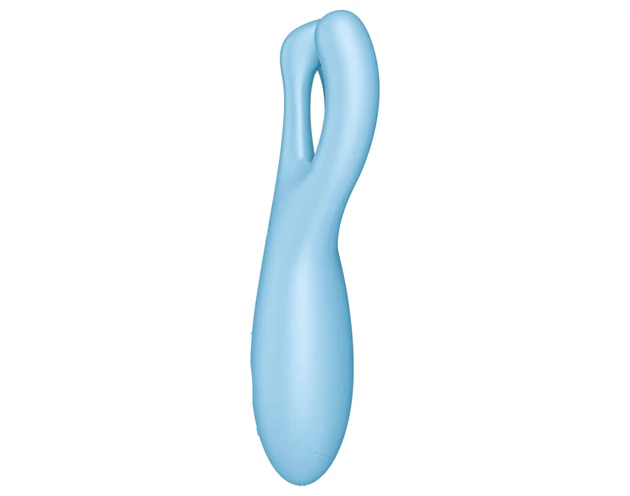 Satisfyer Threesome 4 - okos csiklóvibrátor (kék)