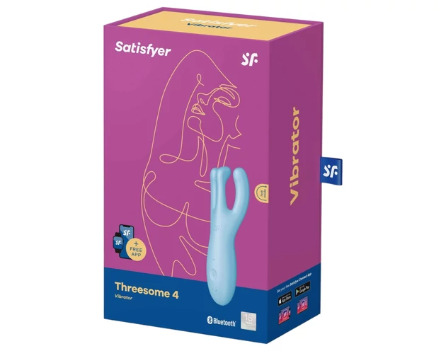 Satisfyer Threesome 4 - okos csiklóvibrátor (kék)