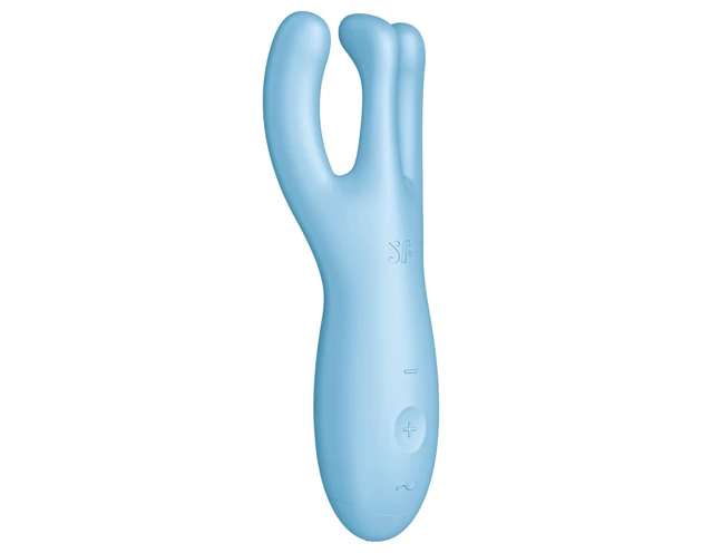 Satisfyer Threesome 4 - okos csiklóvibrátor (kék)