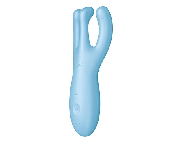 Satisfyer Threesome 4 - okos csiklóvibrátor (kék)