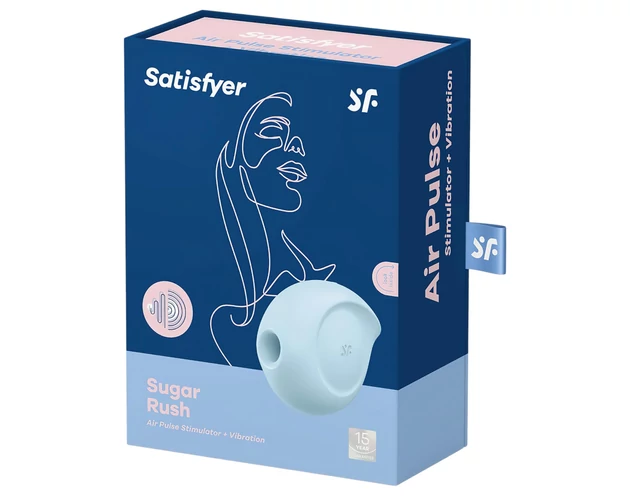 Satisfyer Sugar Rush - léghullámos csikló vibrátor (kék)