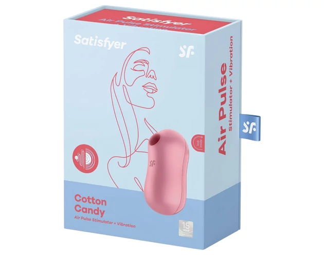 Satisfyer Cotton Candy - léghullámos csikló vibrátor (korall)