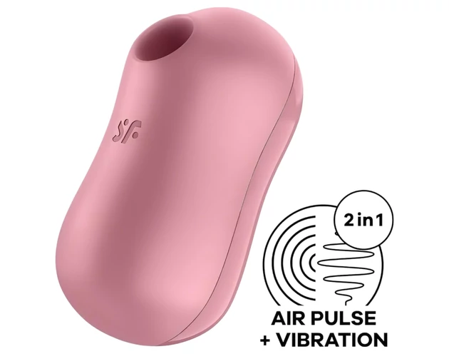 Satisfyer Cotton Candy - léghullámos csikló vibrátor (korall)