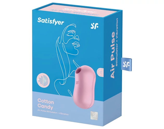 Satisfyer Cotton Candy - akkus léghullámos csikló vibrátor (lila)
