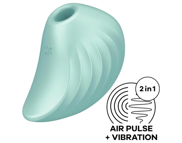 Satisfyer Pearl Diver - léghullámos csikló vibrátor (menta)