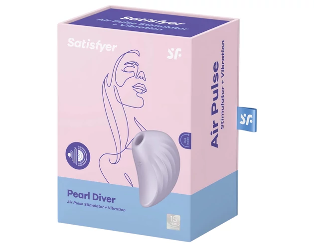 Satisfyer Pearl Diver - léghullámos csikló vibrátor (viola)