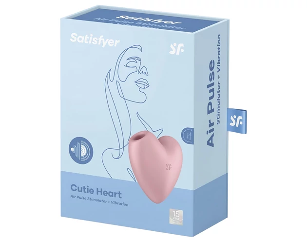 Satisfyer Cutie Heart - akkus léghullámos csikló vibrátor (pink)
