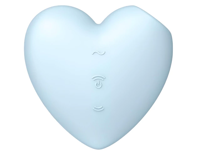 Satisfyer Cutie Heart - akkus léghullámos csikló vibrátor (kék)