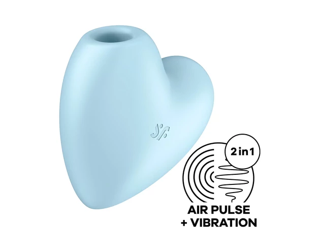 Satisfyer Cutie Heart - akkus léghullámos csikló vibrátor (kék)