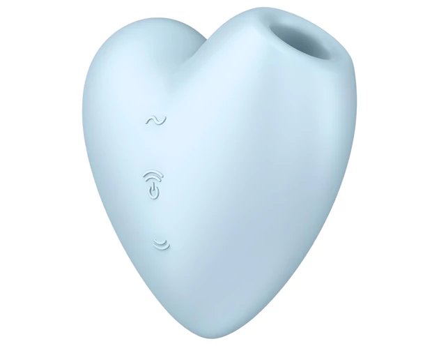 Satisfyer Cutie Heart - akkus léghullámos csikló vibrátor (kék)