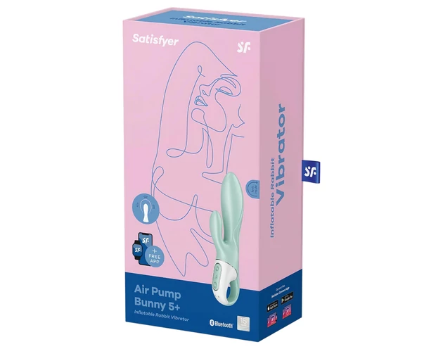 Satisfyer Air Pump Bunny 5 - okos pumpálható vibrátor (menta)