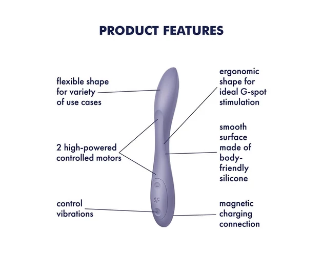 Satisfyer G-spot Flex 2 - akkus, vízálló G-pont vibrátor (viola)