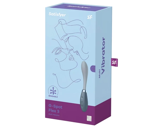 Satisfyer G-Spot Flex 3 - akkus G-pont vibrátor (szürke)