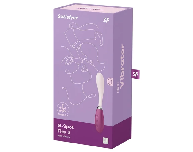Satisfyer G-Spot Flex 3 - akkus G-pont vibrátor (pink-vörös)