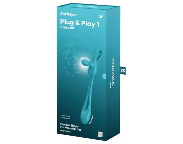 Satisfyer Plug & Play - akkus anál vibrátor és péniszgyűrű (kék)