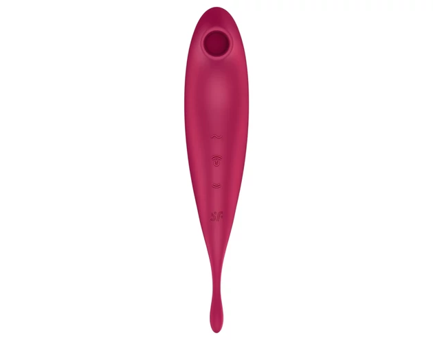 Satisfyer Twirling Pro - okos 2in1 csikló vibrátor (piros)