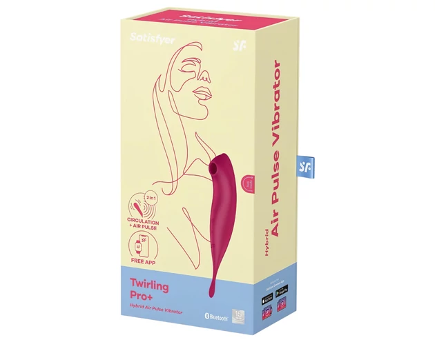 Satisfyer Twirling Pro - okos 2in1 csikló vibrátor (piros)