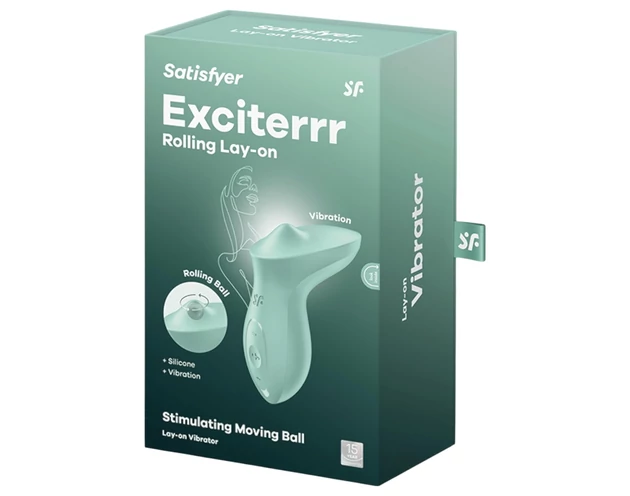 Satisfyer Exciterrr - forgó gyöngyös csikló vibrátor (zöld)