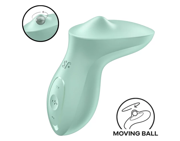 Satisfyer Exciterrr - forgó gyöngyös csikló vibrátor (zöld)