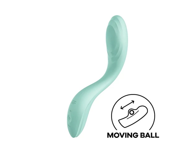 Satisfyer Rrrolling - mozgó golyós G-pont vibrátor (menta)