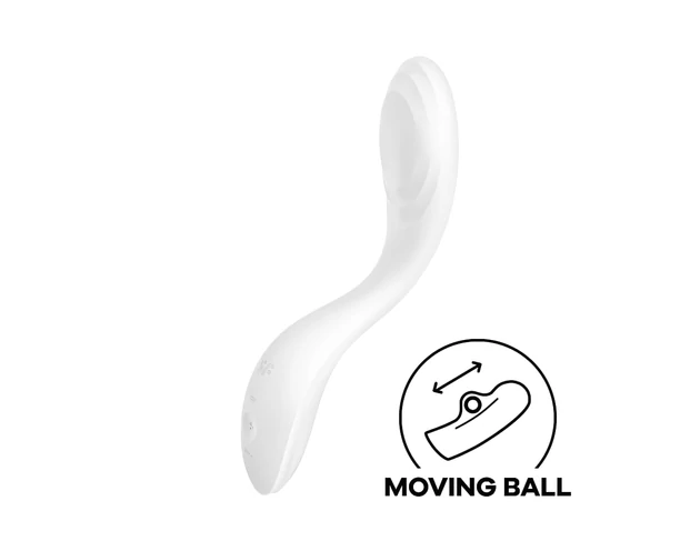 Satisfyer Rrrolling - mozgó golyós G-pont vibrátor (fehér)