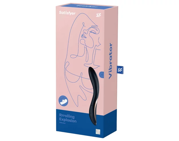 Satisfyer Rrrolling - mozgó golyós G-pont vibrátor (fekete)