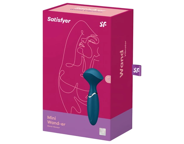 Satisfyer Mini Wand-er - vízálló masszírozó vibrátor (kék)