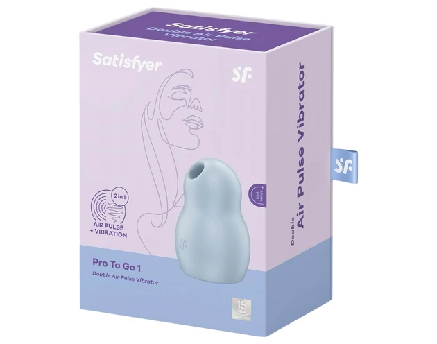 Satisfyer Pro To Go 1 - léghullámos csiklóizgató (kék)