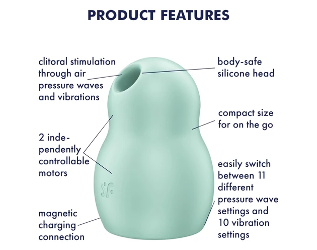 Satisfyer Pro To Go 1 - akkus, léghullámos csiklóizgató (menta)