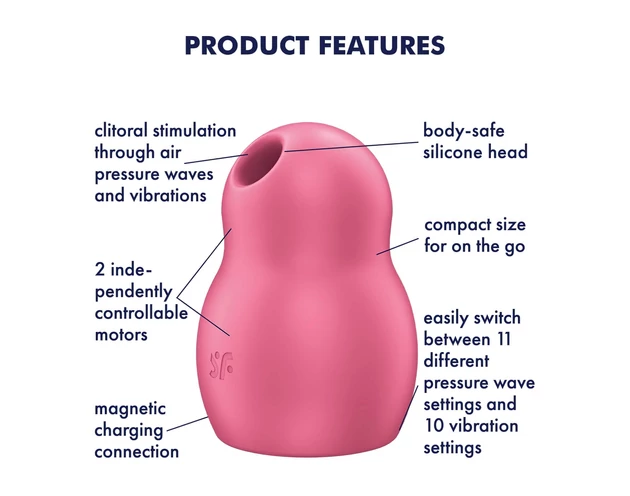 Satisfyer Pro To Go 1 - akkus, léghullámos csiklóizgató (piros)