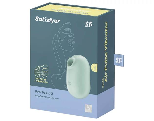 Satisfyer Pro To Go 2 - akkus, léghullámos csiklóizgató (menta)